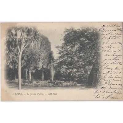 Grasse le jardin public vers 1900